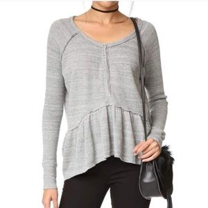 Free People Coastline Peplum Long Sleeve Thermal